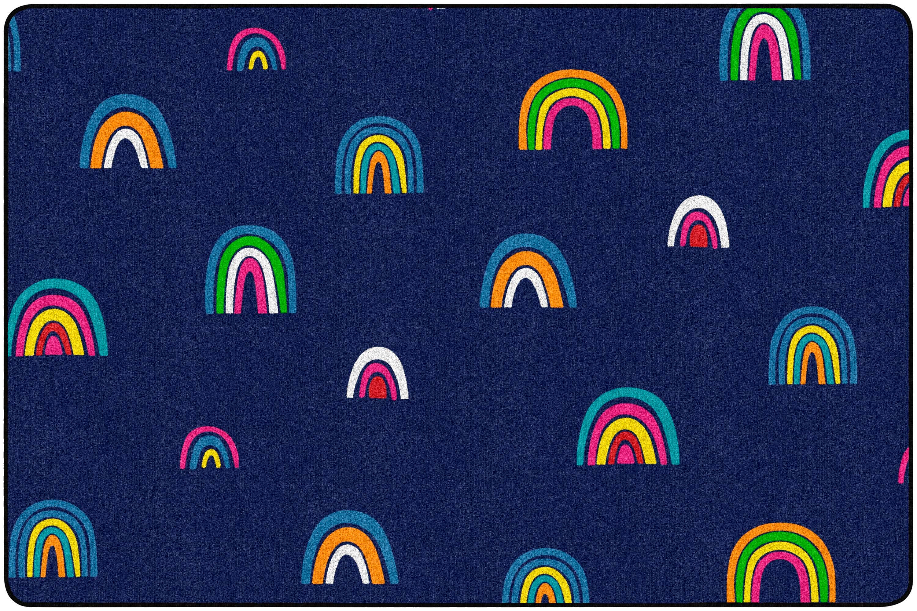 Childcraft ABC Furnishings All Over Rainbows Carpet, Rectangle 4002066